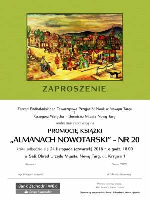 Promocja Almanachu Nowotarskiego Nr 20